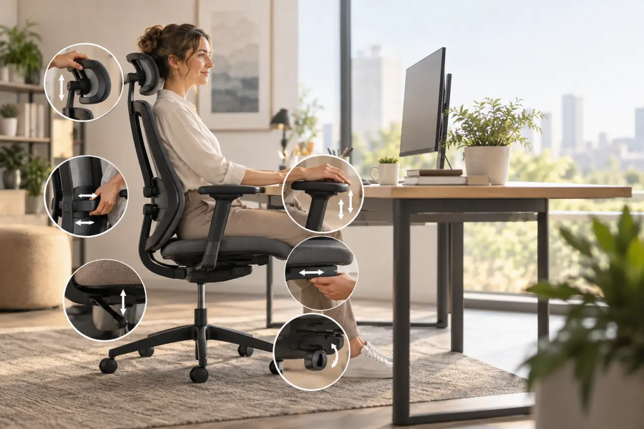 Chaise de bureau pour mal de dos : 6 réglages pour éviter de s’enfoncer dans l’assise
