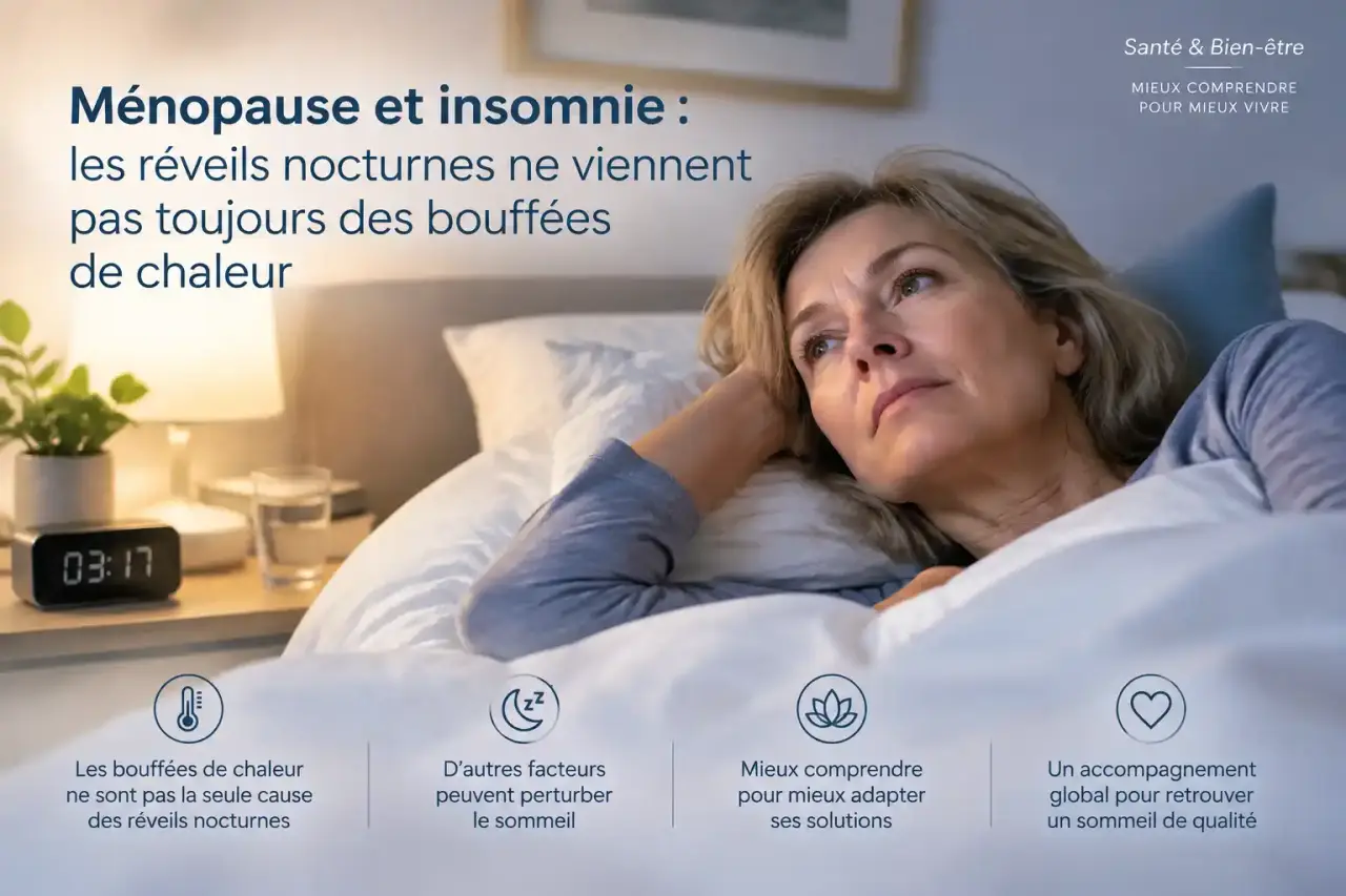 Ménopause et insomnie : les réveils nocturnes ne viennent pas toujours des bouffées de chaleur