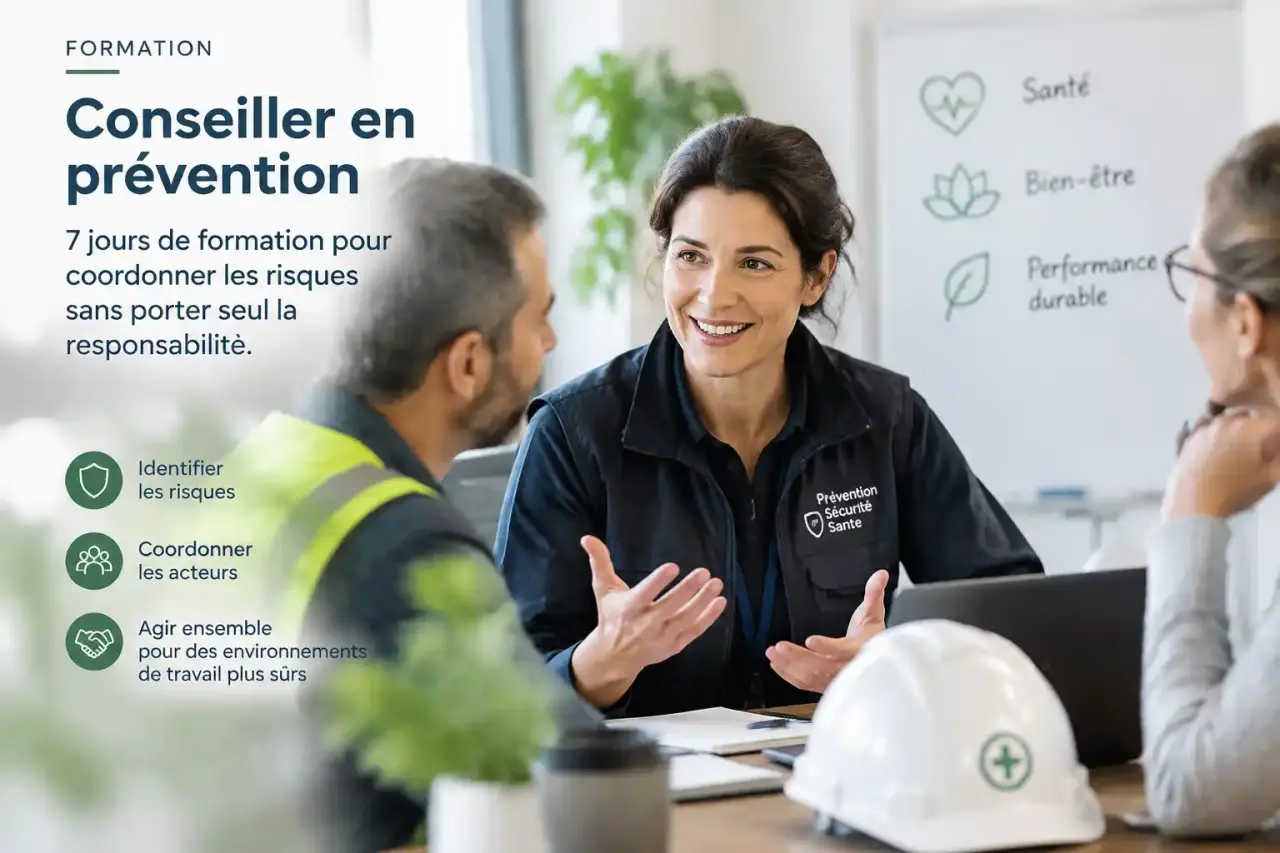 Conseiller en prévention : 7 jours de formation pour coordonner les risques sans porter seul la responsabilité