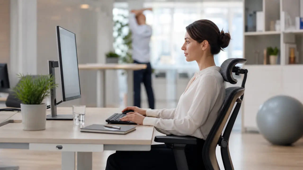 Bureau moderne et zen avec une chaise ergonomique design au centre