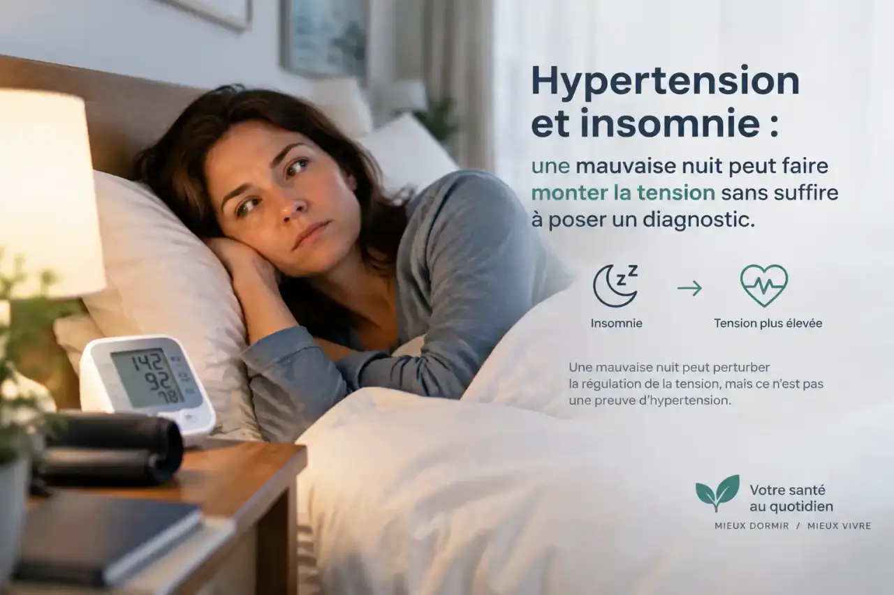 Hypertension et insomnie : une mauvaise nuit peut faire monter la tension sans suffire à poser un diagnostic