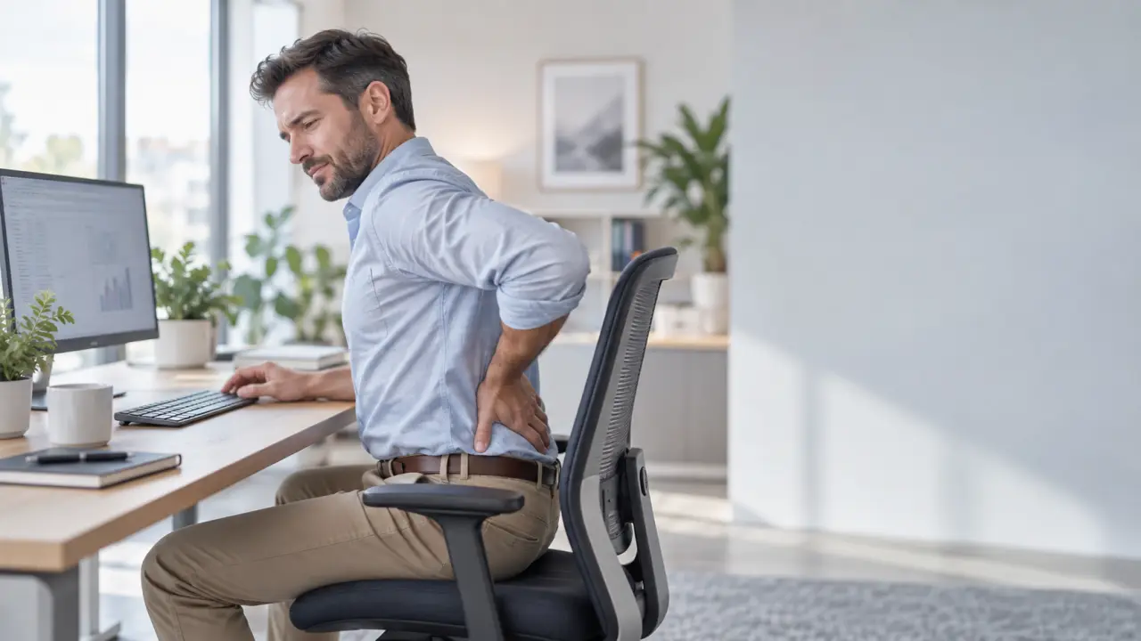 Espace de travail moderne avec chaise ergonomique et bureau lumineux